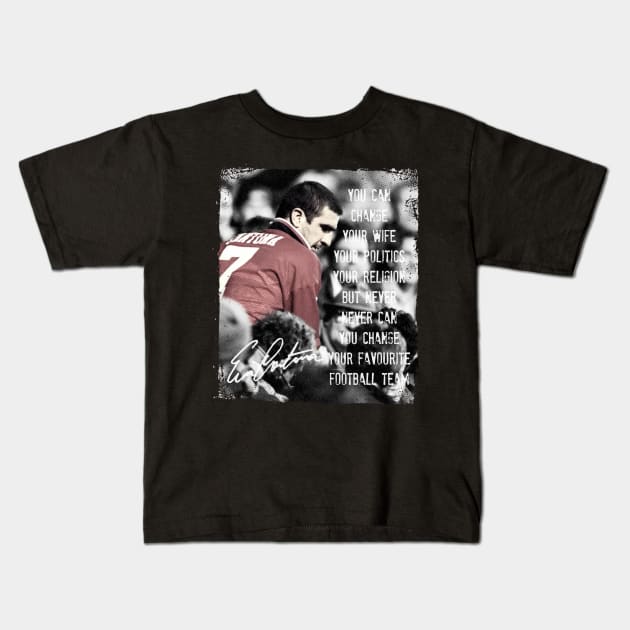 Eric Cantona Kids T-Shirt by workshop71